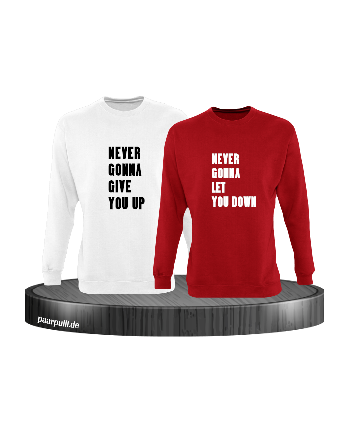 Never gonna give you up rot weiß