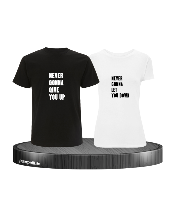 Never Gonna Give You Up Couple T Shirt 1096
