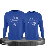 I Love you to the Moon and back blau