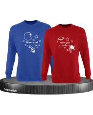 I Love you to the Moon and back blau rot