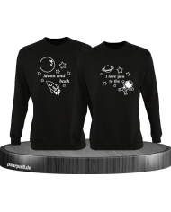 I Love you to the Moon and back schwarz