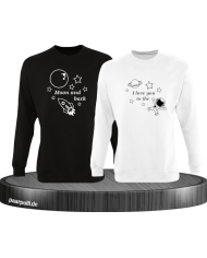 I Love you to the Moon and back schwarz weiß