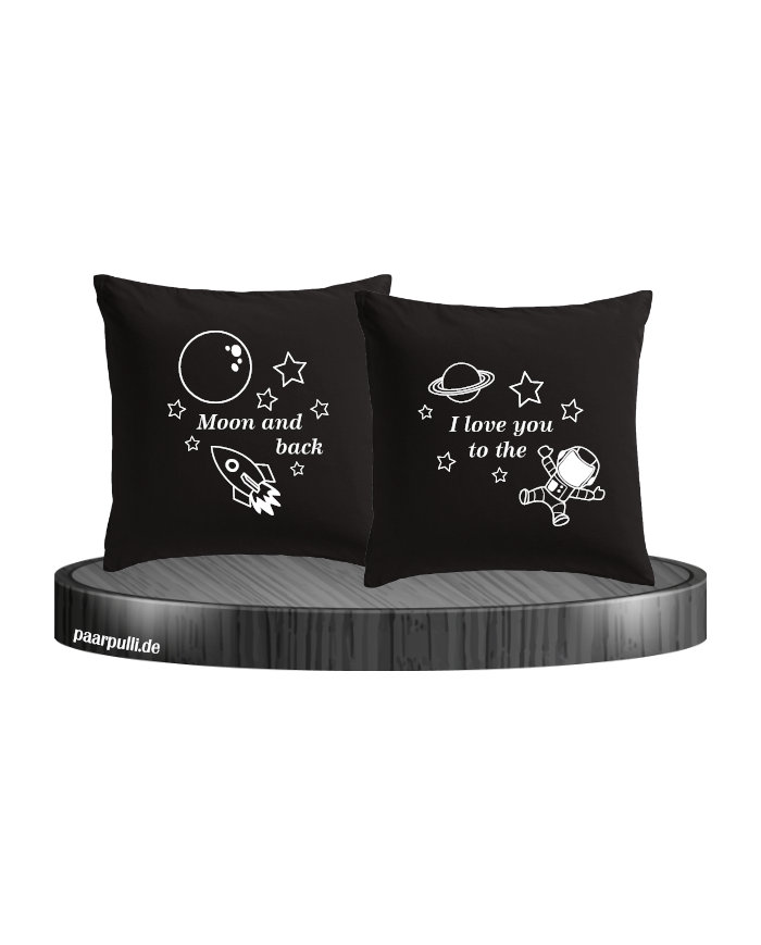 I Love you to the Moon and back schwarz