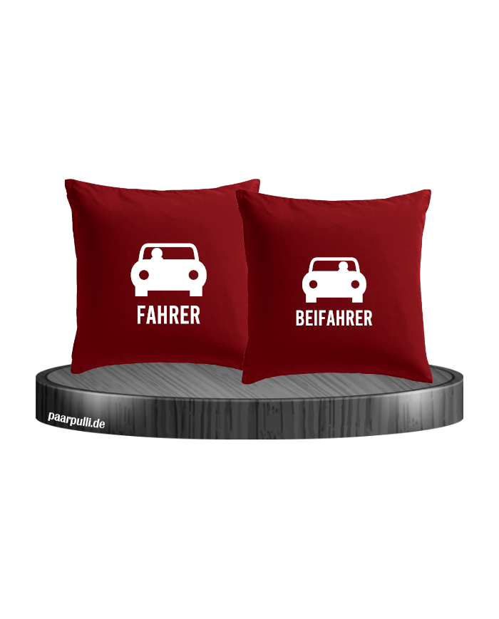 Fahrer und Beifahrer mit Sitzplätzen rot
