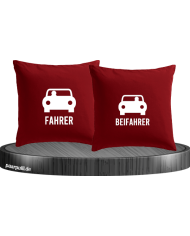 Fahrer und Beifahrer mit Sitzplätzen rot