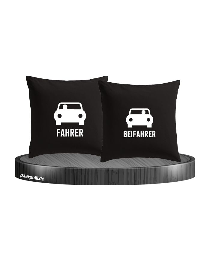 Fahrer und Beifahrer mit Sitzplätzen schwarz