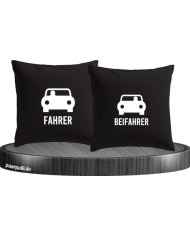 Fahrer und Beifahrer mit Sitzplätzen schwarz