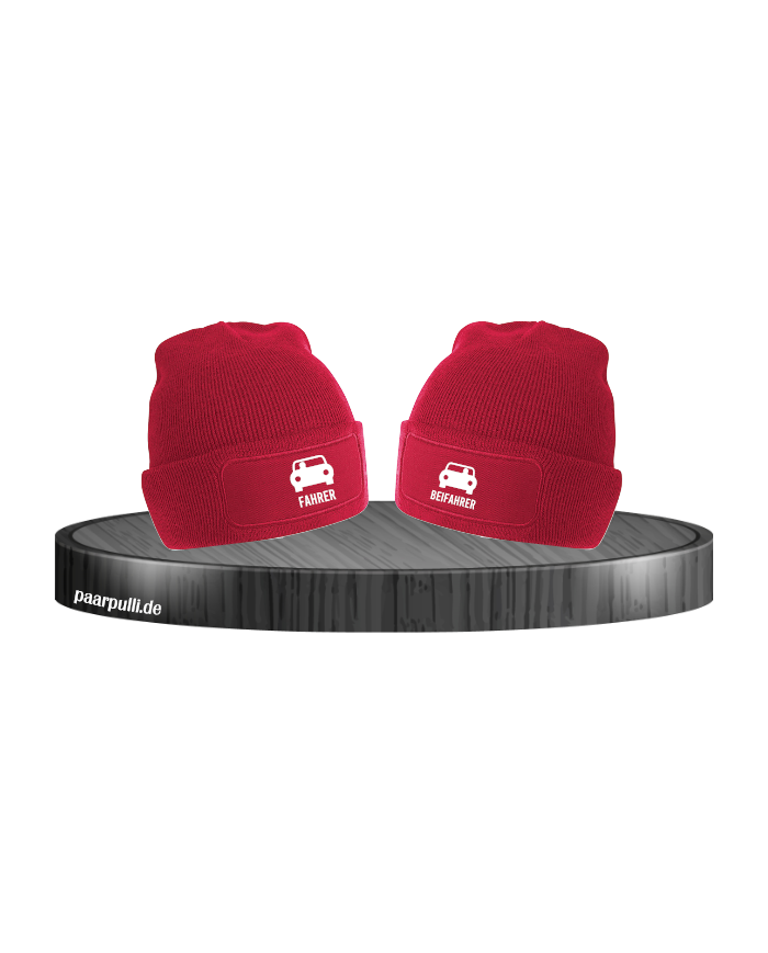 Fahrer und Beifahrer rot
