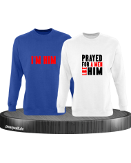 Prayed for a Men like him blau weiß