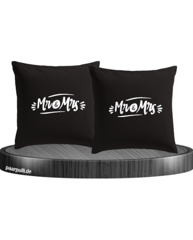 Mr. und Mrs. mit Strichen schwarz Mr. und Mrs. mit Strichen schwarz