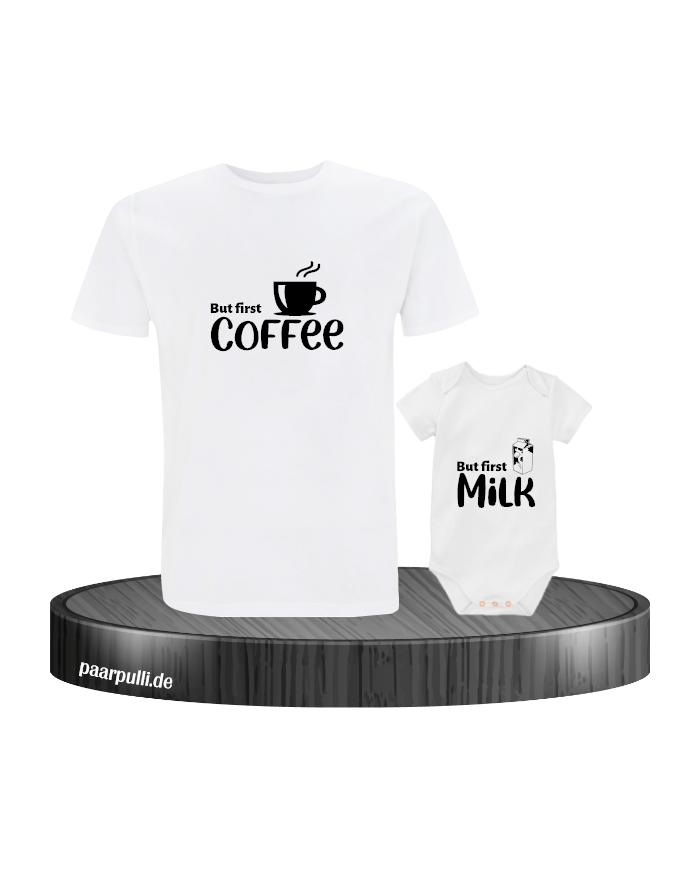 First Coffee und first milk weiß