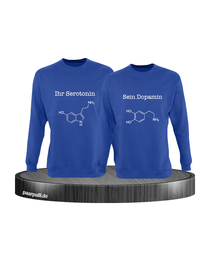 Ihr Serotonin und sein Dopamin blau