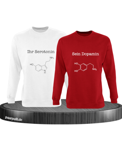 Ihr Serotonin und sein Dopamin rot weiß