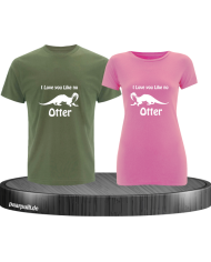 I love u like no Otter khaki rosa