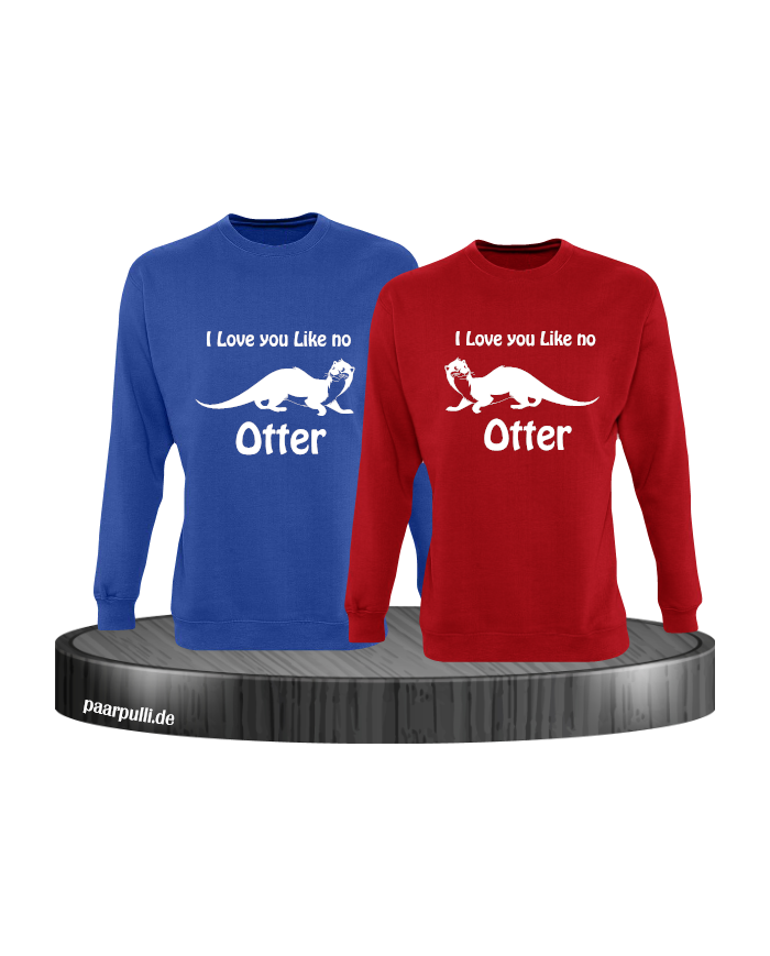I love u like no Otter blau rot
