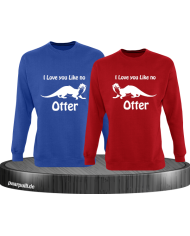 I love u like no Otter blau rot