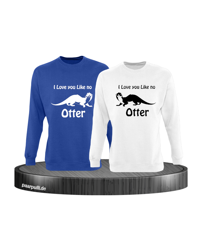 I love u like no Otter blau weiß