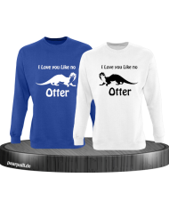 I love u like no Otter blau weiß