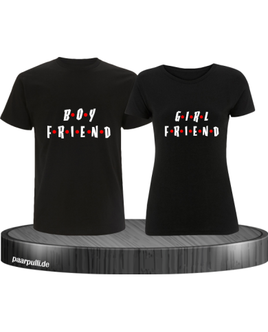 Boyfriend Girlfriend T-Shirt schwarz