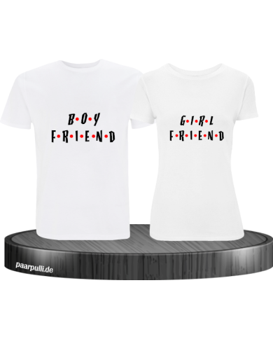 Boyfriend Girlfriend T-Shirt weiß