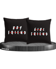 Boyfriend Girlfriend Kissen  schwarz