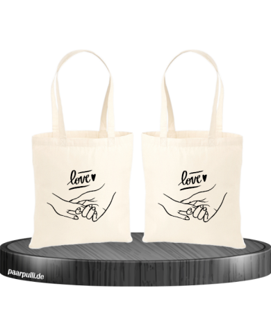 Love Partnerlook Jutebeutel Love Partnerlook Jutebeutel