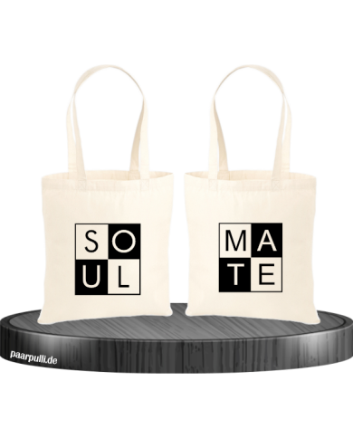 Soulmate Partnerlook Jutebeutel Soulmate Partnerlook Jutebeutel