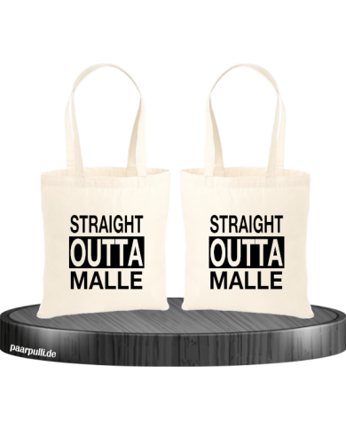 Straight Outta Malle Partnerlook Jutebeutel Straight Outta Malle Partnerlook Jutebeutel