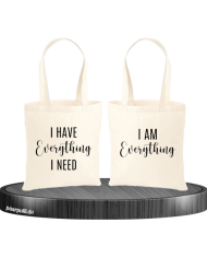 I have everything i need Partnerlook Jutebeutel
