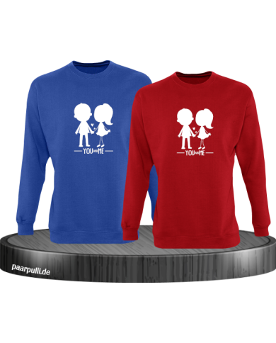 You and Me Sweatshirt Set blau rot You and Me Sweatshirt Set blau rot