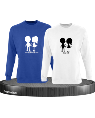 You and Me Sweatshirt Set blau weiß