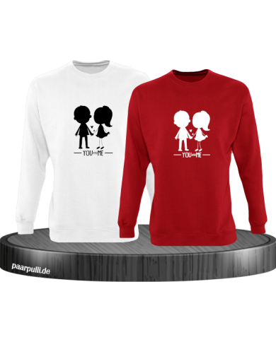 You and Me Sweatshirt Set rot weiß You and Me Sweatshirt Set rot weiß