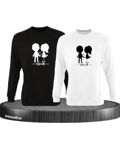 You and Me Sweatshirt Set schwarz weiß You and Me Sweatshirt Set schwarz weiß