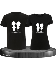 You and Me T-Shirt Set schwarz