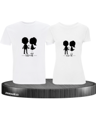 You and Me T-Shirt Set weiß