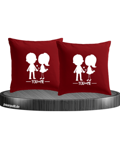 You and Me mit Pärchen Bild rot You and Me mit Pärchen Bild rot