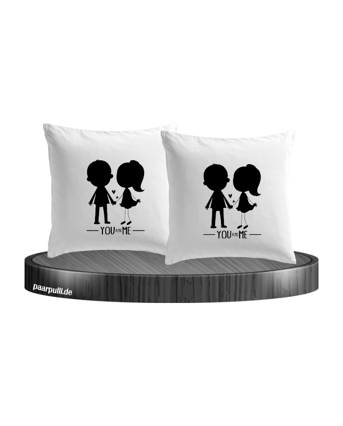 You and Me mit Pärchen Bild weiß