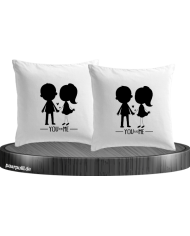 You and Me mit Pärchen Bild weiß