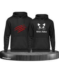 Wild Kitten Kapuzenpullover schwarz