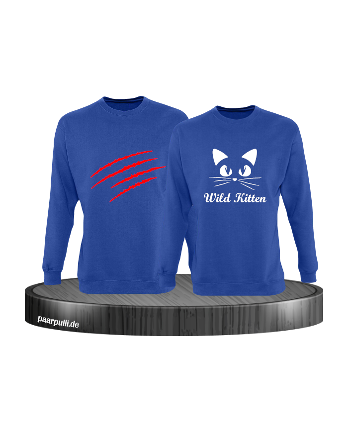 Wild Kitten Sweatshirt blau