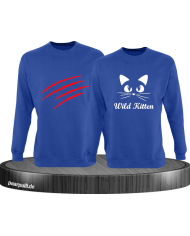 Wild Kitten Sweatshirt blau