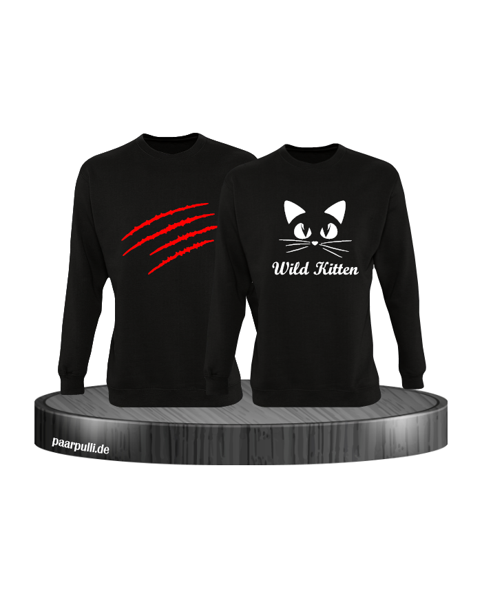 Wild Kitten Sweatshirt schwarz