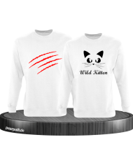 Wild Kitten Sweatshirt weiß