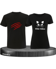 Wild Kitten T-Shirt schwarz