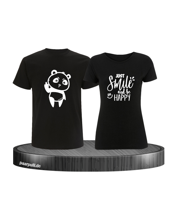 Just Smile and be Happy schwarz