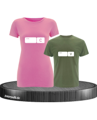 "Strg C" und "Strg V" im Button Design Mutter und Kind T-Shirts