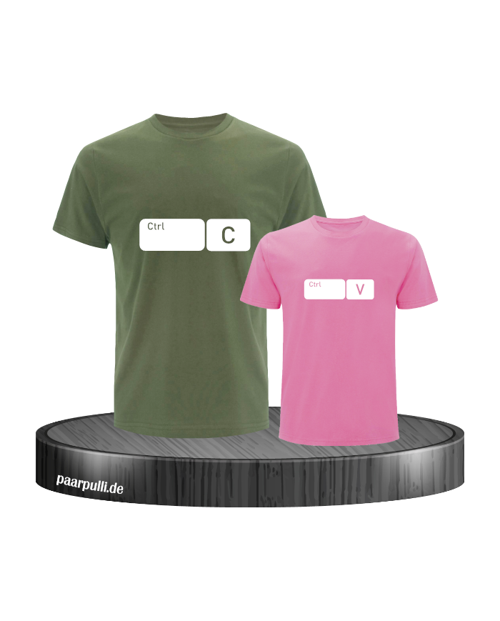 Strg C und Strg V im Button Design khaki rosa