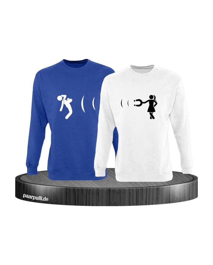 Ich magnetisiere dich blau weiß