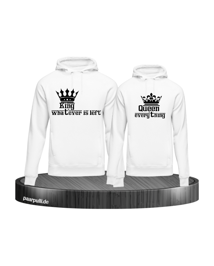 Queen of everything and King of everything thats left weiß