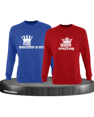 Queen of everything and King of everything that's left blau rot